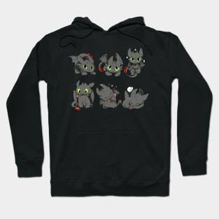 Toothless set, cute character how to train your dragon, kids cute design Hoodie